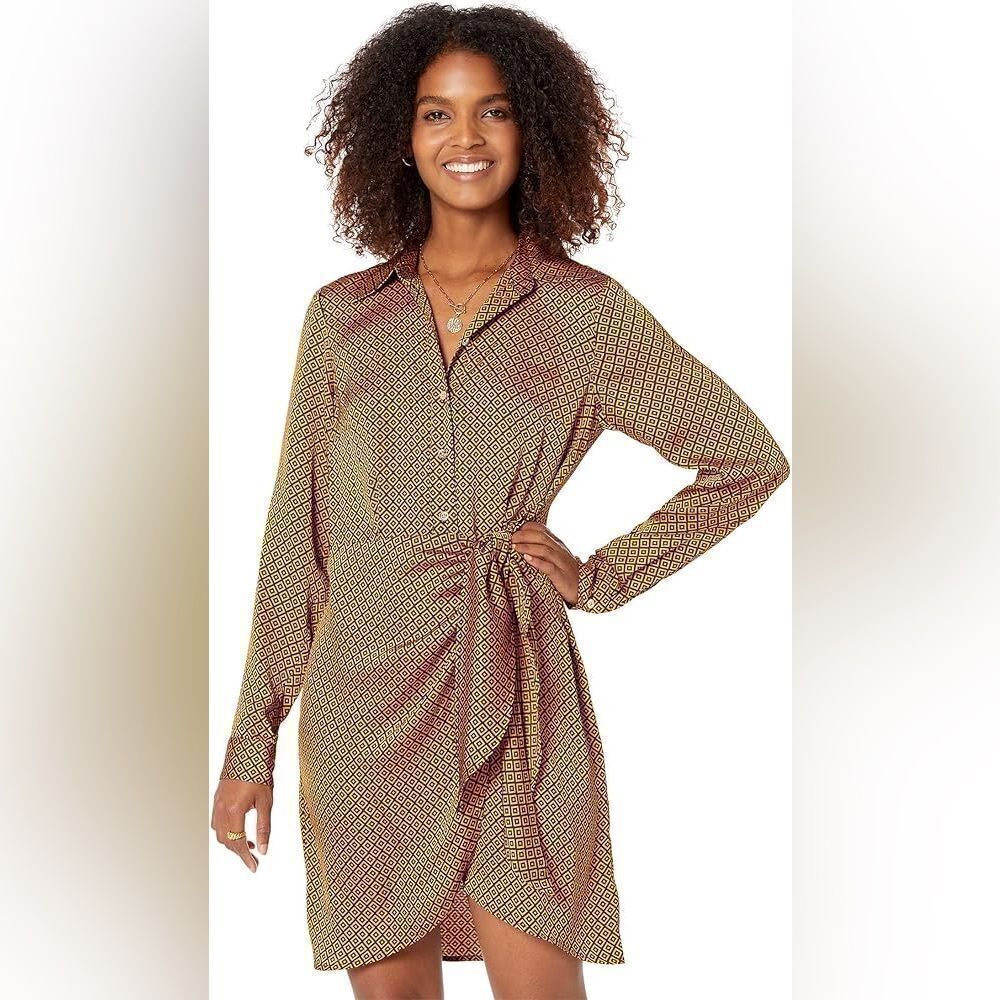 NWT - Michael Kors Button-Down Tie Dress - large